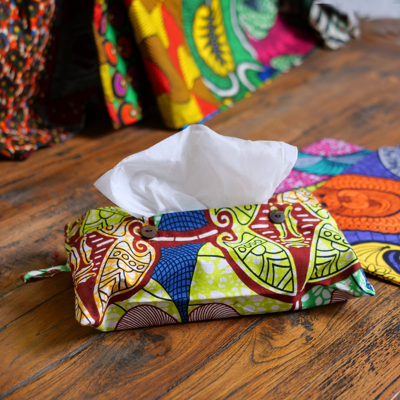 50%OFF アフリカンプリントティッシュカバー【メール便可】｜マライカ