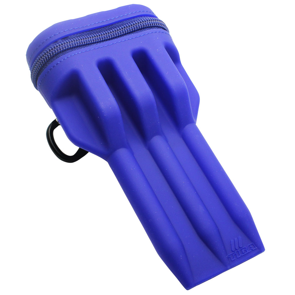 Tiga】HYPER SOFT SILICONE DARTS CASE ブルー ティガ ダーツケース