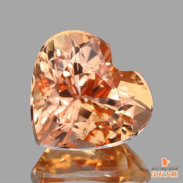 天然インペリアルトパーズ 1.26ct 【ピンキッシュオレンジ】 ハート