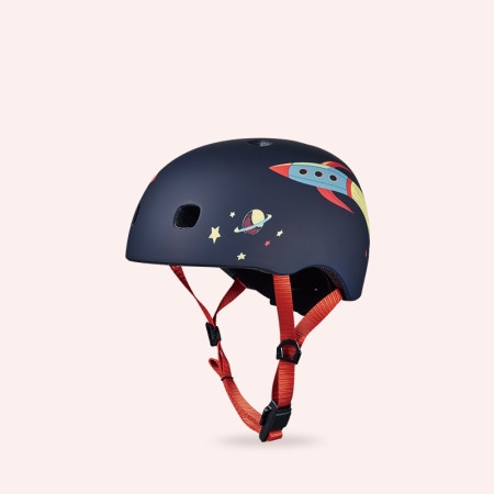 子供用ヘルメットLED フローラルパープル [CE認証] - アクセサリー