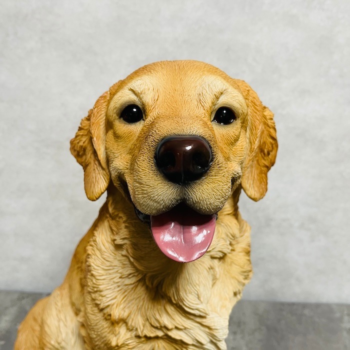 置物 お座りゴールデン・レトリバー 犬 イヌ 特大 高さ53.5cm woobia