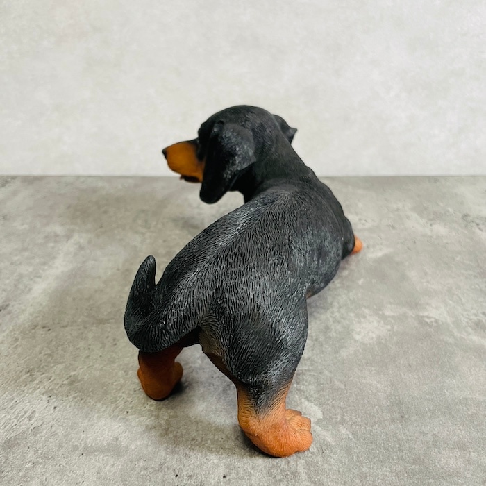 かわいい 犬 置物 じゃれる ミニチュアダックスフンド woobia ウービア