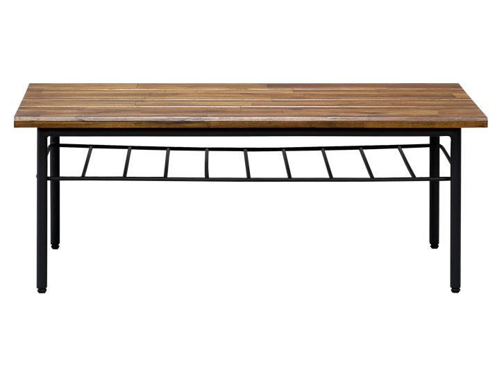 インダストリアルなローテーブル｜スチール脚｜幅90cm | インテリア