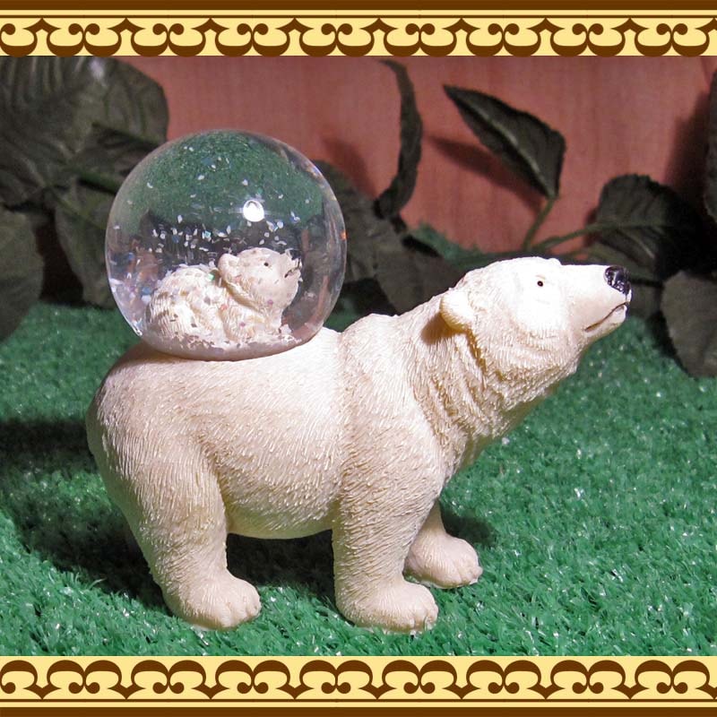 アニマルスノードーム シロクマの親子 | かわいい動物グッズの通販なら