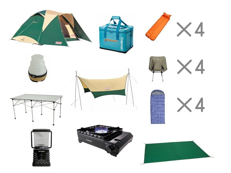 キャンプ用品レンタル格安で全国配送致します【New LEAVES】