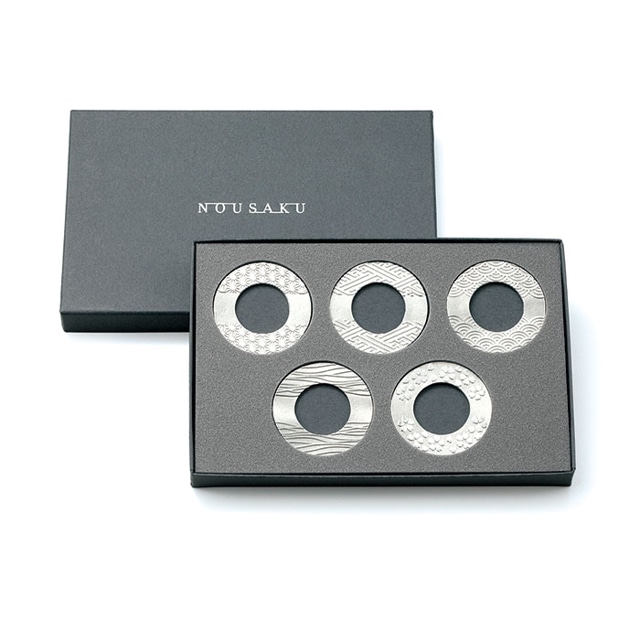 箸置 - 輪（りん） - ゴールド - 5ヶ入｜錫製雑貨・酒器の通販は能作