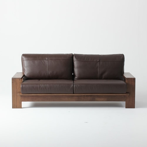 ソファ MARRON180 180cm ウォールナット 本革 WAプラス | 店舗,WA