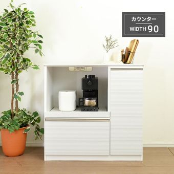 ホワイト食器棚 ガラス扉付き 中型 湯川家具 ホワイト食器棚 ガラス扉