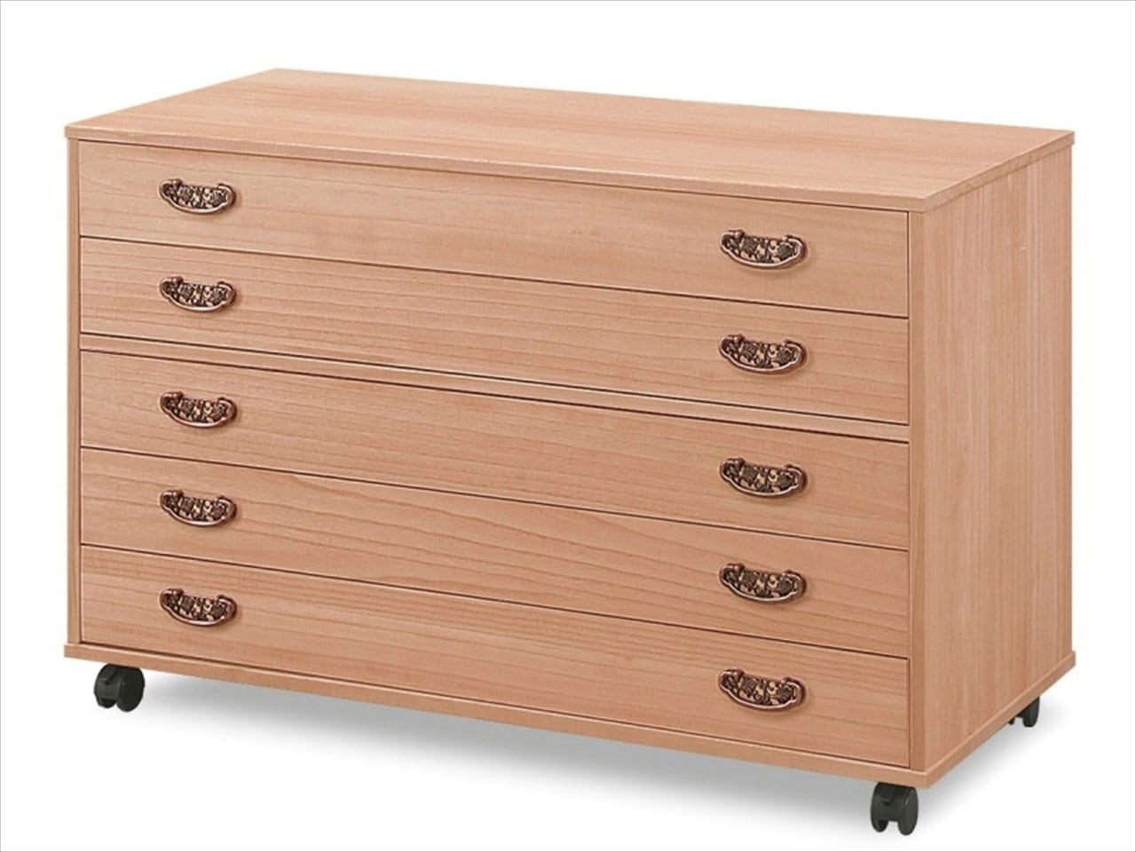 肥前桐民芸 柿渋染め総桐チェスト5段 PA－1005 | 店舗,株式会社