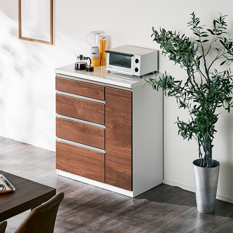 大川家具】カウンターボード 90cm幅 セクレト ナチュラル/ブラウン