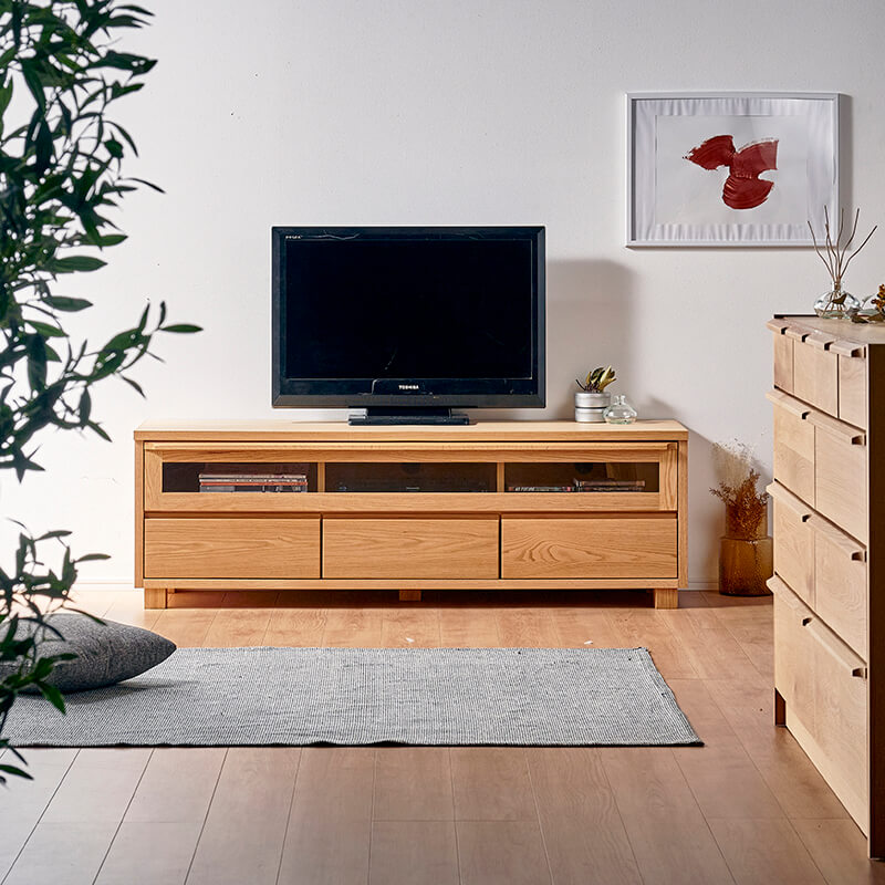 大川家具】テレビボード 153cm幅 アレン ウォールナット/レッドオーク