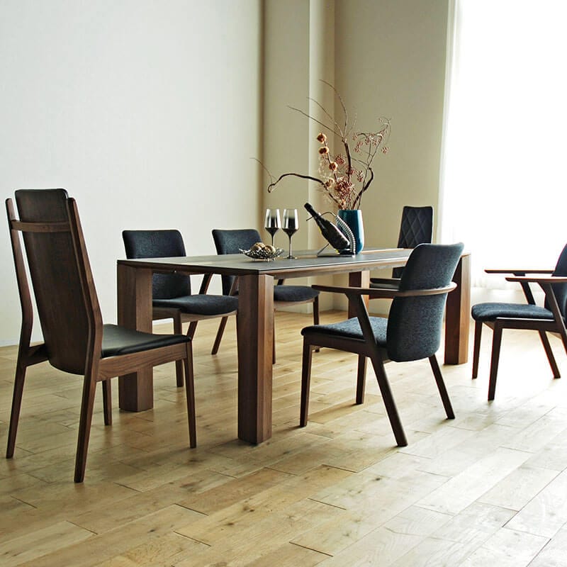 開梱設置無料]【大川家具】ダイニングテーブル 210cm幅 バフェル