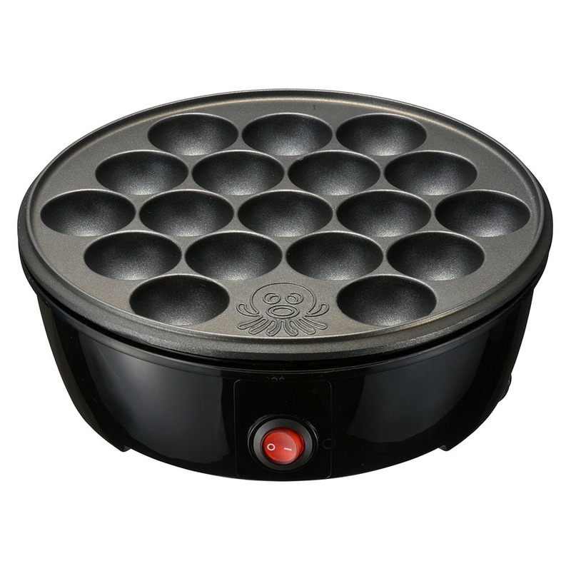 たこやき器 フッ素樹脂加工プレート 18個焼き ブラック｜COK-E-T65-AH