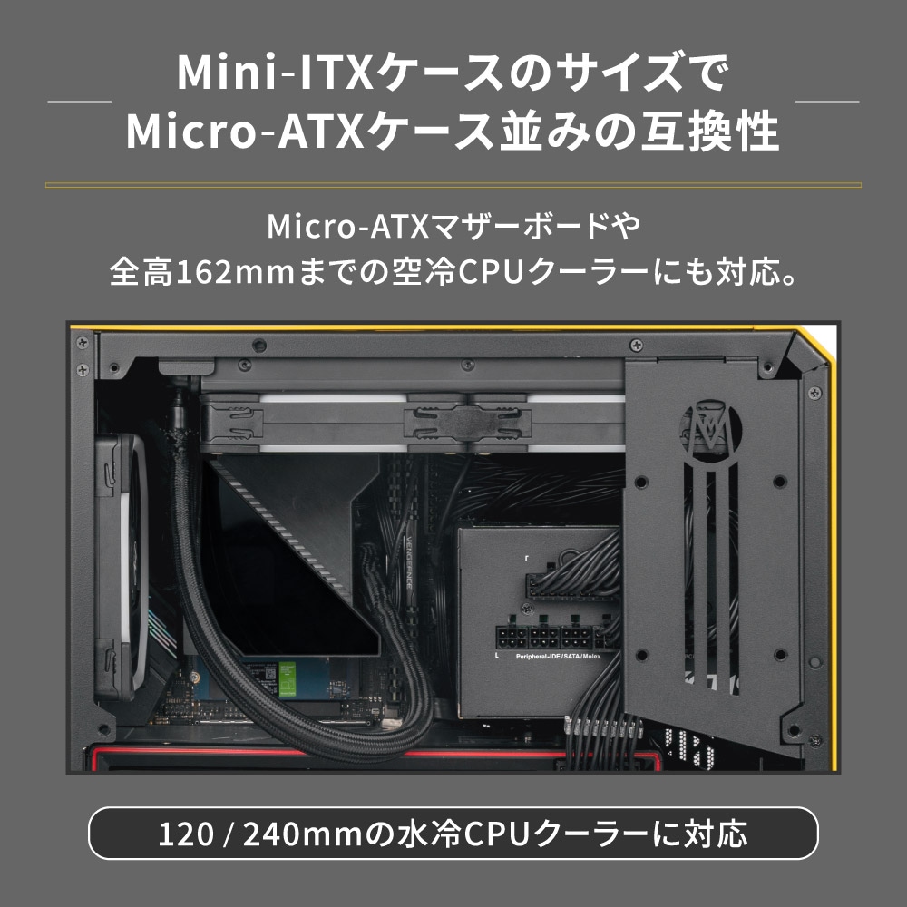 Mini-ITX＆Micro-ATX対応 ミニITX PCケース Mechanic Master (C28