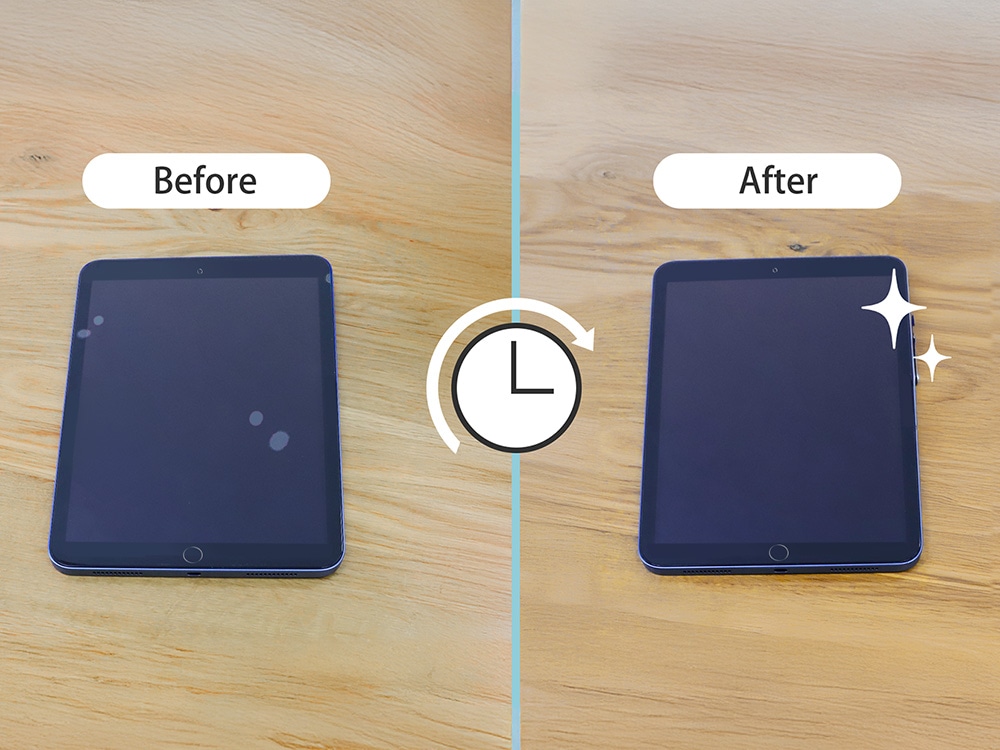 iPad 第9／8／7世代 （10.2インチ）対応 貼り付け用ガイドフレーム付属