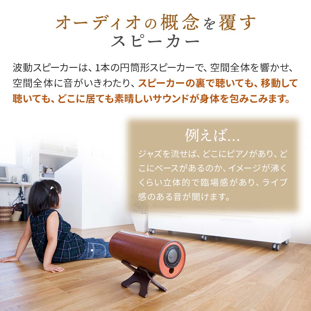 アンプ内蔵 波動スピーカー SLA ショコラ【送料無料】｜波動スピーカー