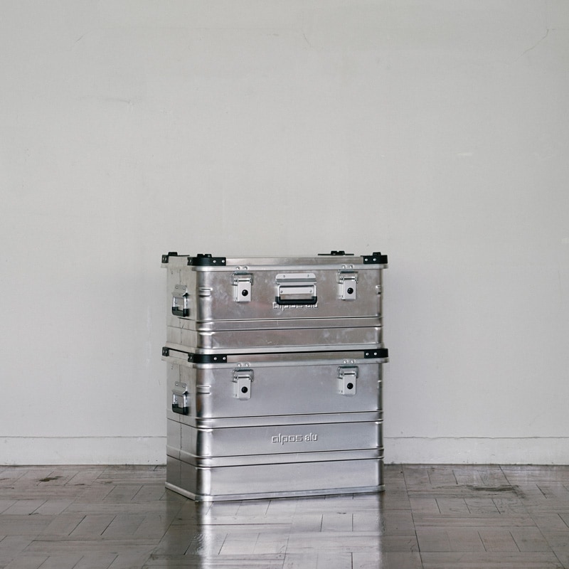 ALPOS ALUMINUM CONTAINER / with Stacking Corner -S (47L) | Metal