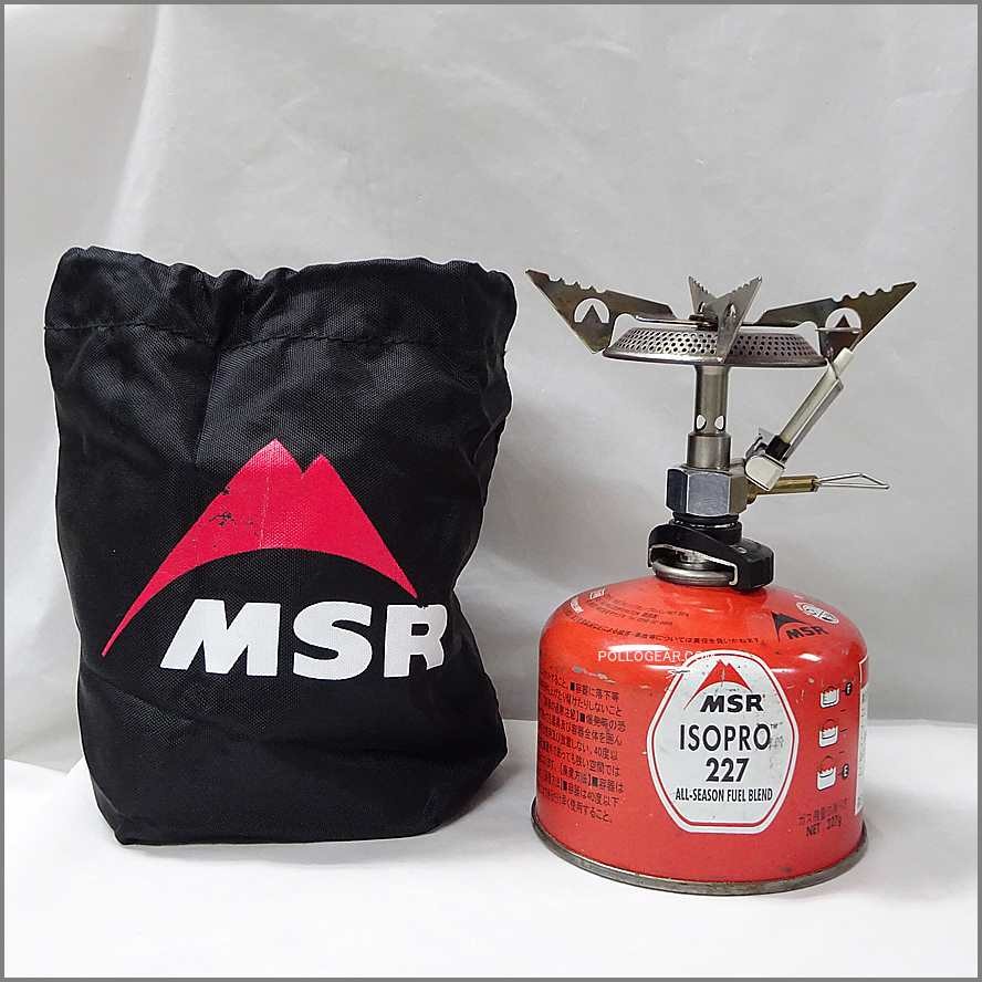 MSR 店舗用販売促進　バーナー、ストーブ、ガス缶展示用　入手困難　非売品　レア MSR エムエスアール｜ウィンドバーナーパーソナルストーブシステム