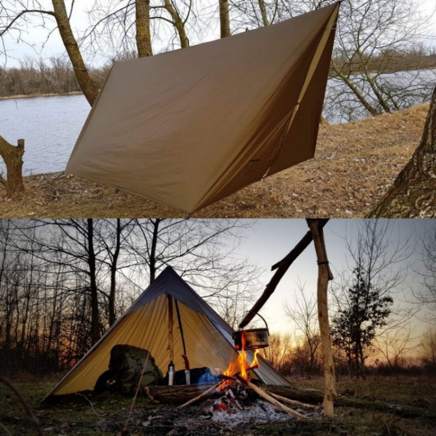 ULTRALIGHT – Tarp 3x3 / dark olive | BRAND,BUSHMEN Travel Gear