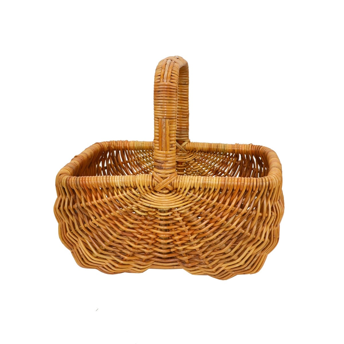 レッドラタン 紅籐 ピクニックバスケット 桃尻 籐籠 かご