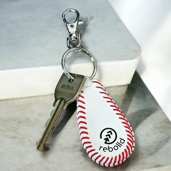 本革ベースボールデザイン キーホルダー 野球キーホルダー