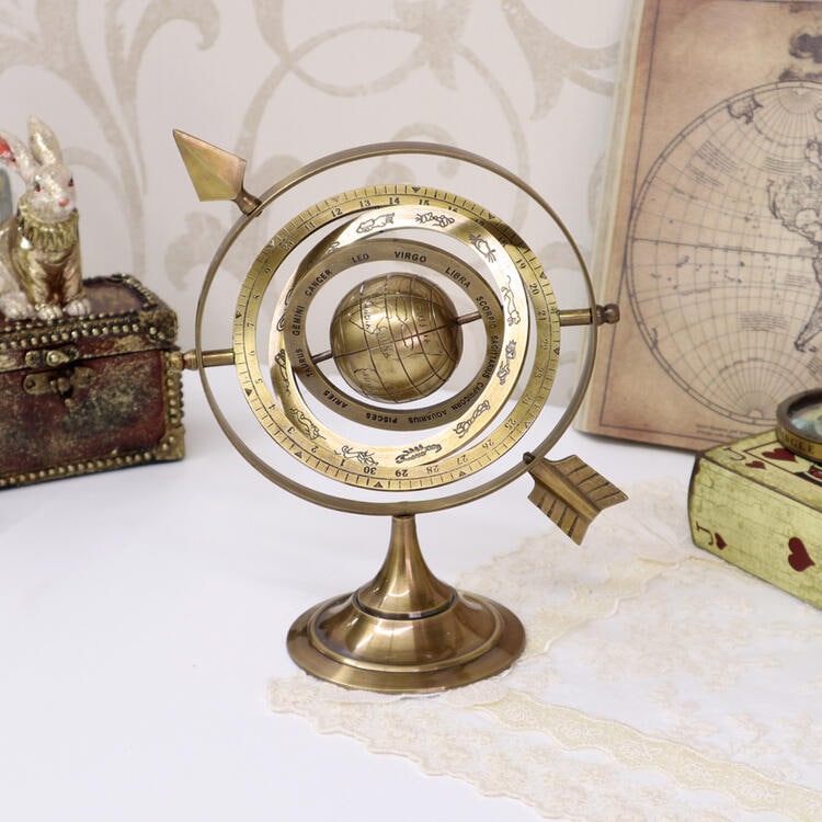 真鍮製 天球儀 アンティークゴールド RE7382025 | 真鍮(ブラス)雑貨