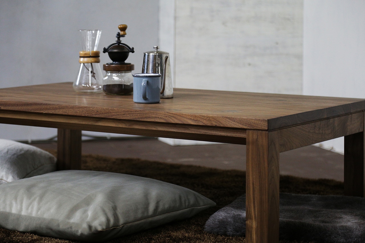 NOMBE kotatsu table wood｜ノンベコタツテーブル ウォールナット無垢