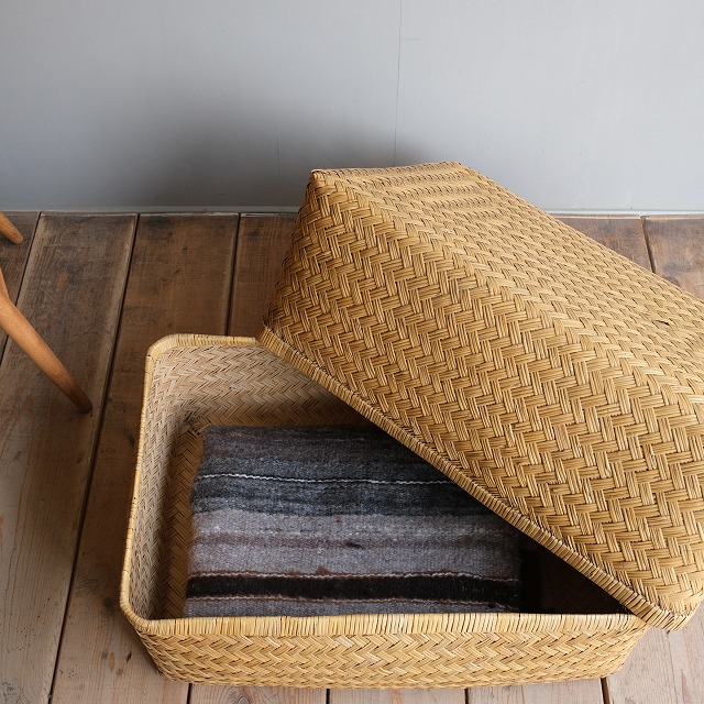 竹行李 （幅65cm）｜古雑貨,籠 バスケット｜古家具・アンティーク