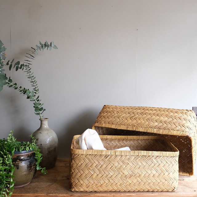竹行李 （幅60cm）｜古雑貨,籠 バスケット｜古家具・アンティーク