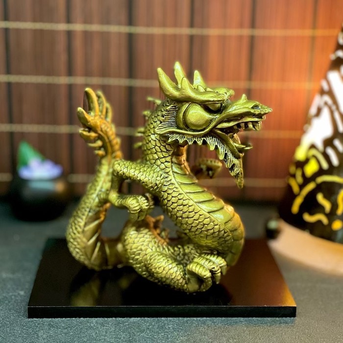 龍 ゴールド 金 西洋風ドラゴン 龍神様 置物 財運 金運 開運 幸運 招福