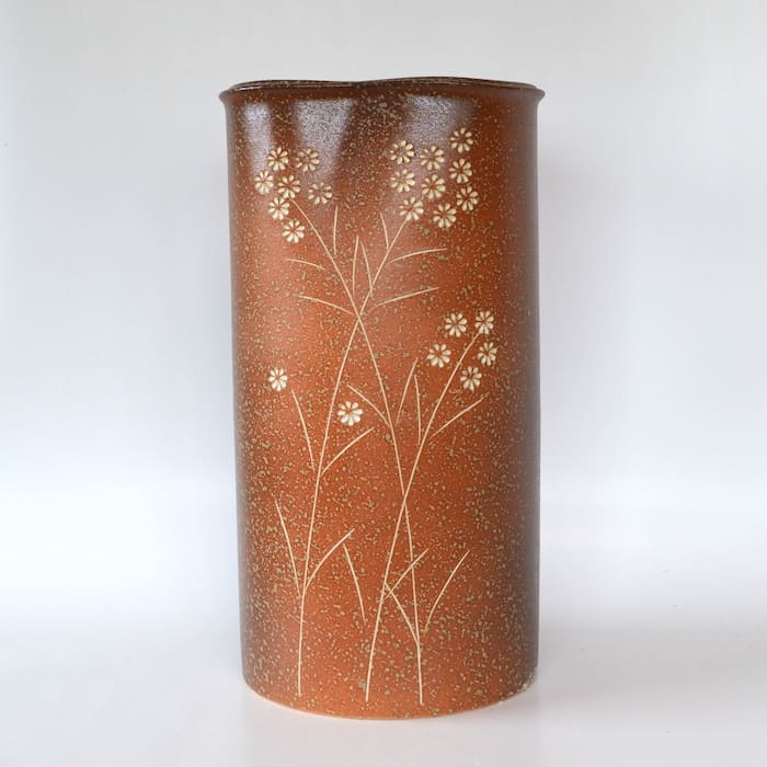 信楽焼傘立て 白花小紋 高さ47cm 信楽焼傘立て 白花小紋 高さ47cm