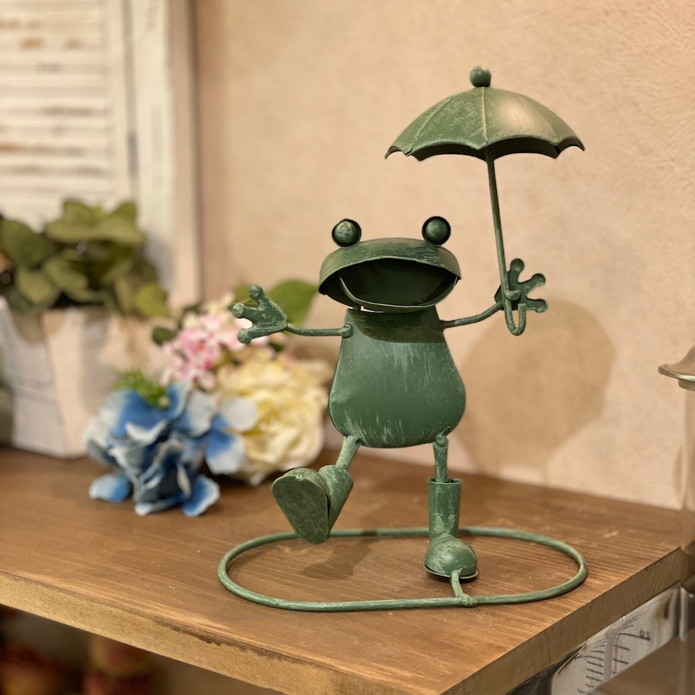フロッグ アンブレラダンス カエル 傘さし蛙 長靴をはいた蛙 4874