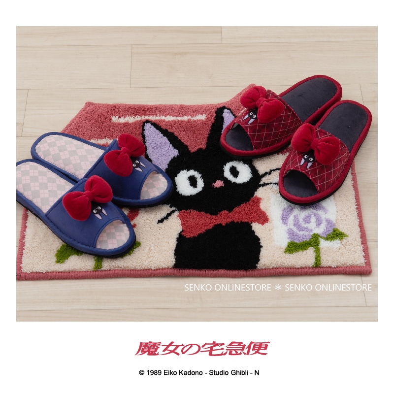 魔女の宅急便 あこがれリボン スリッパ 約24.0cm ネイビーブルー