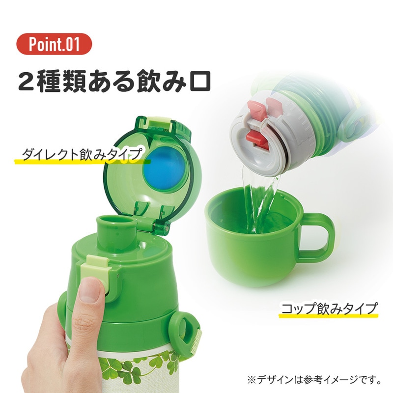 入園入学クーポン対象】超軽量2WAYステンレスボトル 470ml/430ml