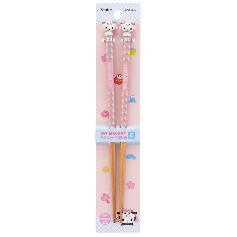 メール便対象品】 マスコット付き 塗箸 木箸 箸 大人 すべらない 21cm