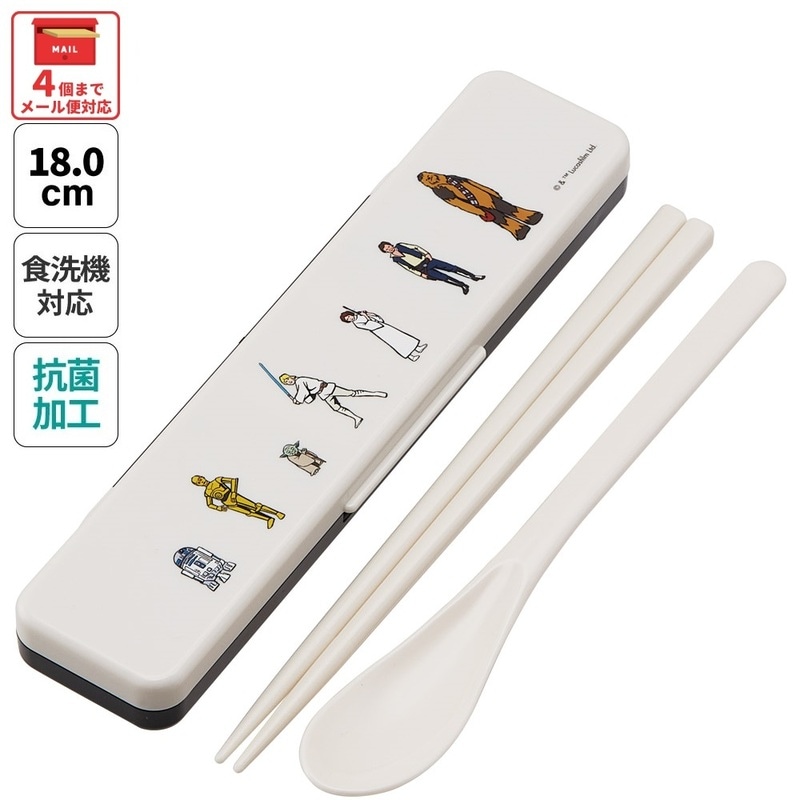 抗菌音が鳴らないコンビセット(箸・スプーン) 箸18cm STARWARS