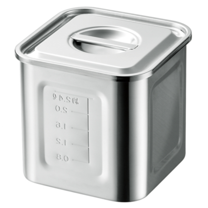 18-8 目盛付深型角キッチンポット | 調理器具・キッチン用品,キッチン