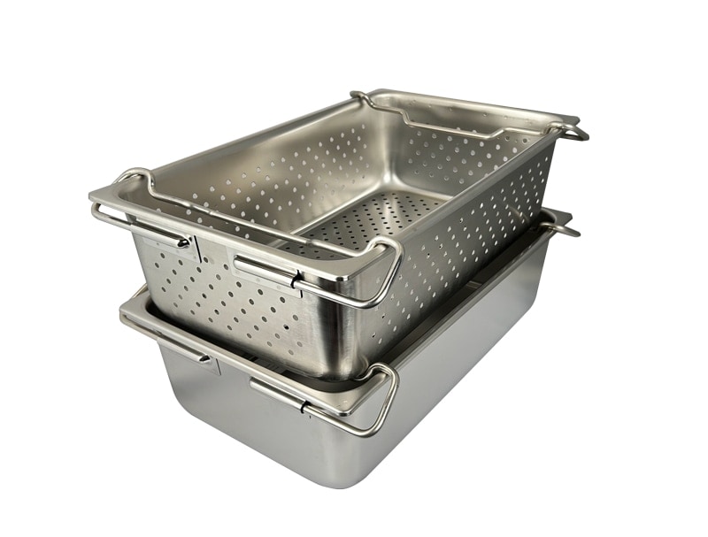 HACCP】18-8 給食バット 1/1サイズ 積み重ねハンドル 深さ150mm SH