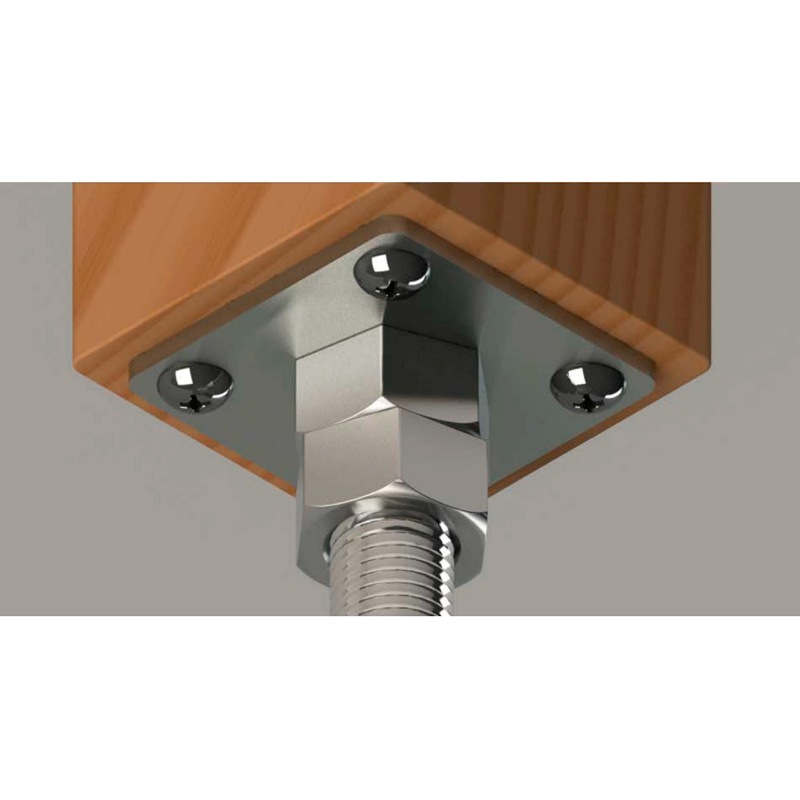 アジャスターボルト用角型受座 ネジM12×P1.75 TO-486 | 業務用厨房部品