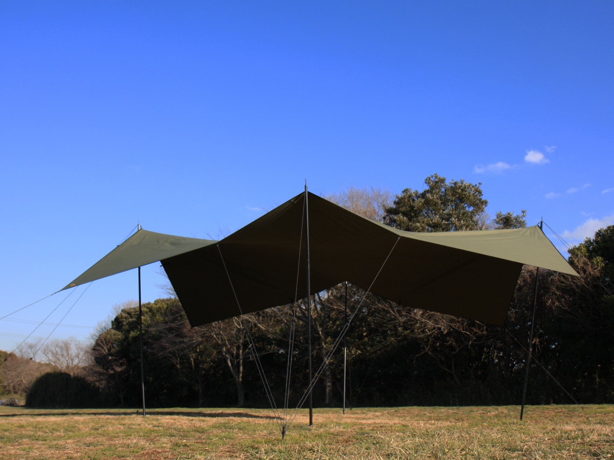 cotton KOKAGE tarp WIDE “BIG SHADOW” ARMY GREEN | Tarp | | SotoLabo