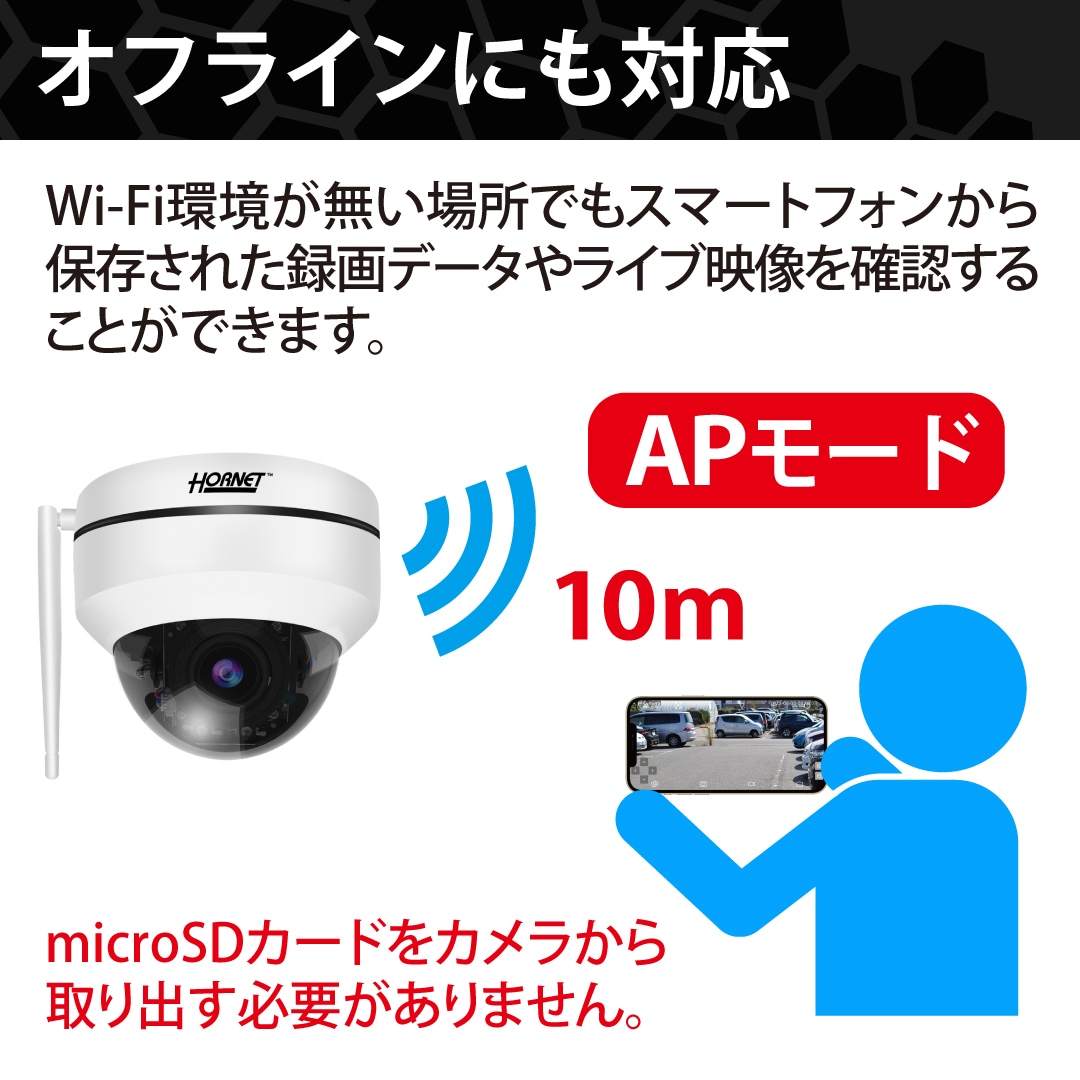 ホーネットAI防犯カメラHC-220DX（500万画素） | HORNET,防犯カメラ