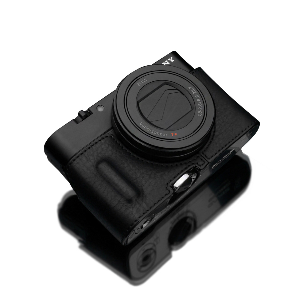 GARIZ SONY DSC-RX100 M5/M4/M3用 本革カメラケース XS-RX100BK ブラック
