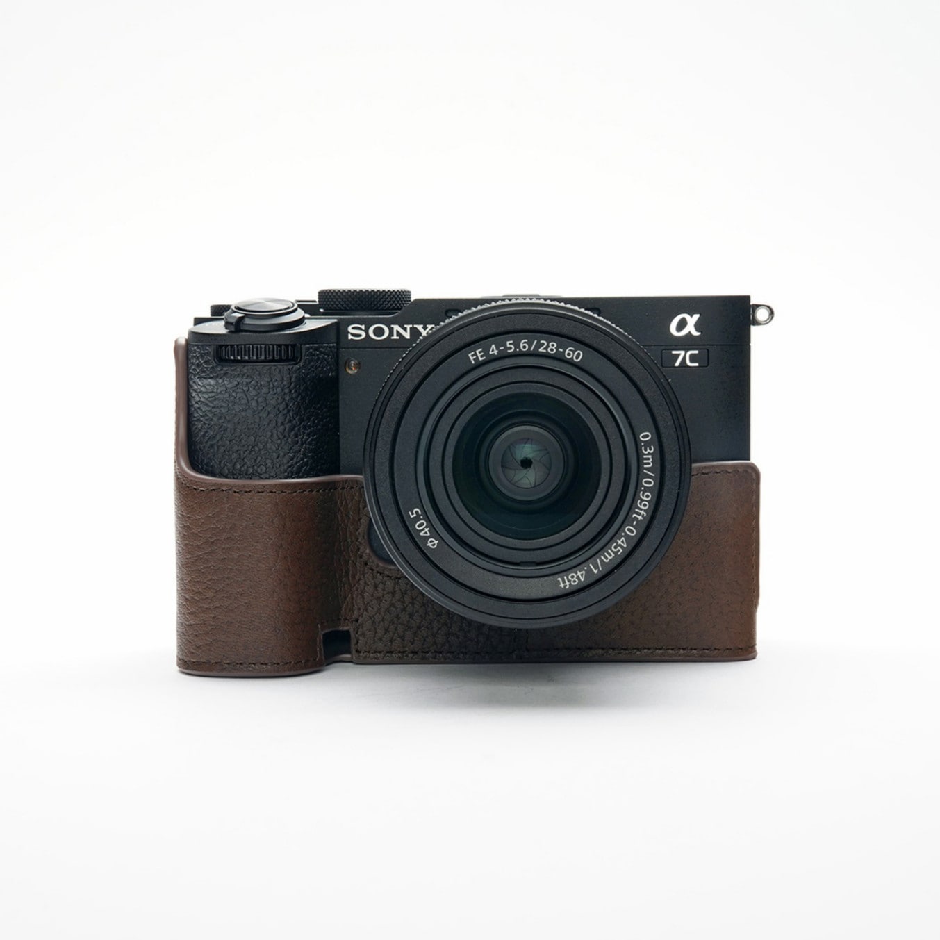 TP Original SONY α7C II /α7 CR用 ボディーハーフケース ダークブラウン