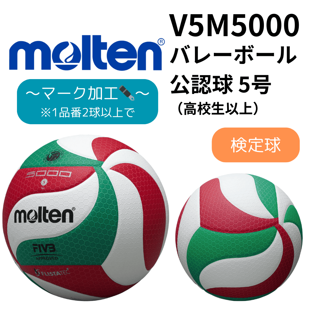 molten モルテン バレーボール 5号 検定球 【高校生以上用】（※マーク