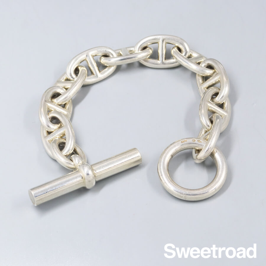 エルメス シェーヌダンクル チェーンブレスレット TGMサイズ