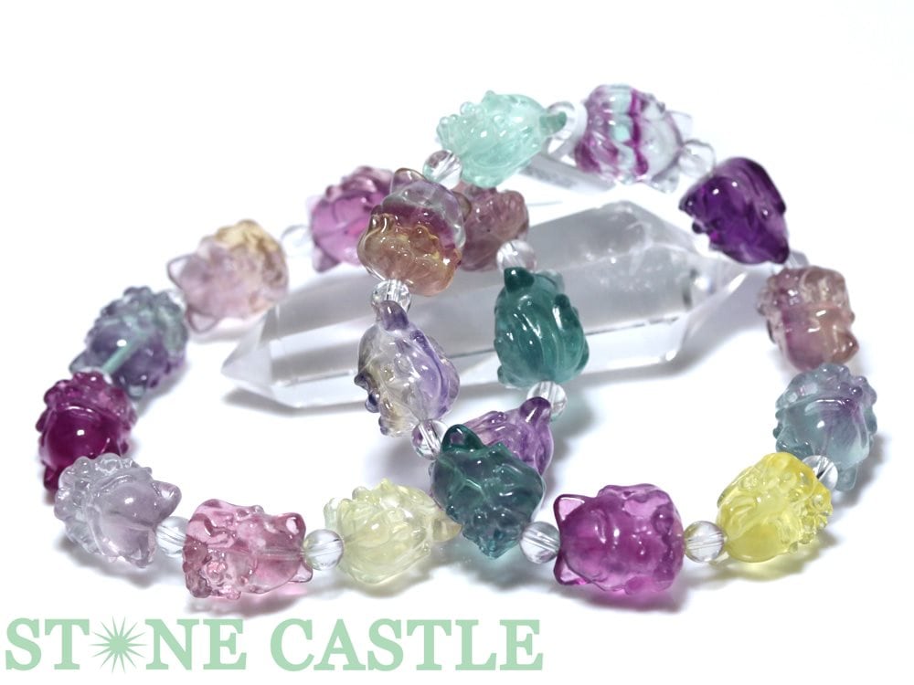 ☆高品質☆【ブレスレット】フローライト 彫刻 九尾の狐 | すべての