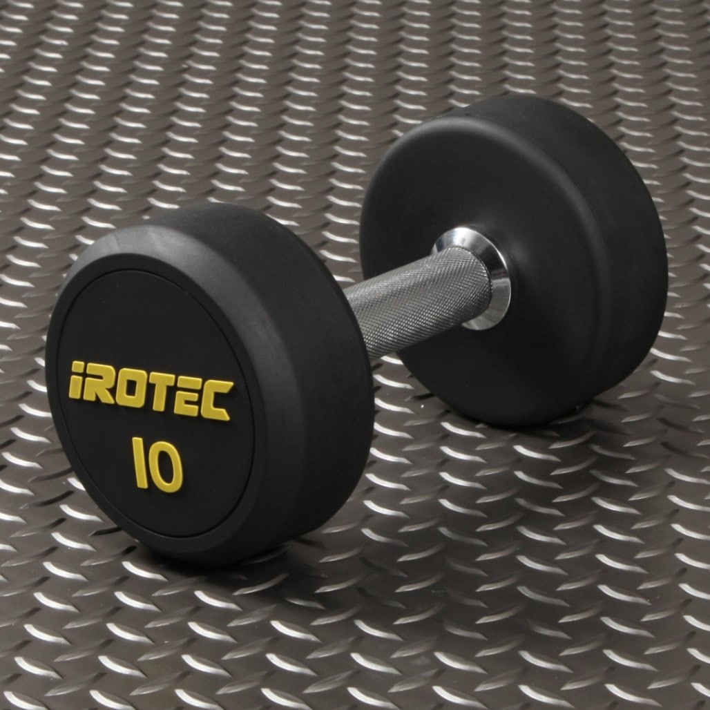 ジムダンベル10kg オールラバータイプ IROTEC (アイロテック)