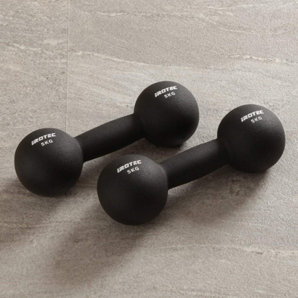 ネオプレーンダンベル10kgセット(片手5kg×2個) IROTEC (アイロテック)