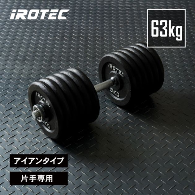 IROTEC ダンベルプレートセット 125キロ＋ダンベル IROTEC ダンベル