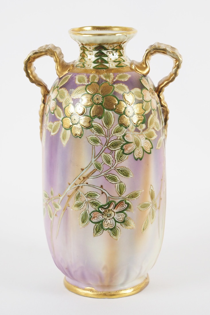 オールドノリタケ 「花文金盛両耳花瓶」 | | アトリエ・ブランカ